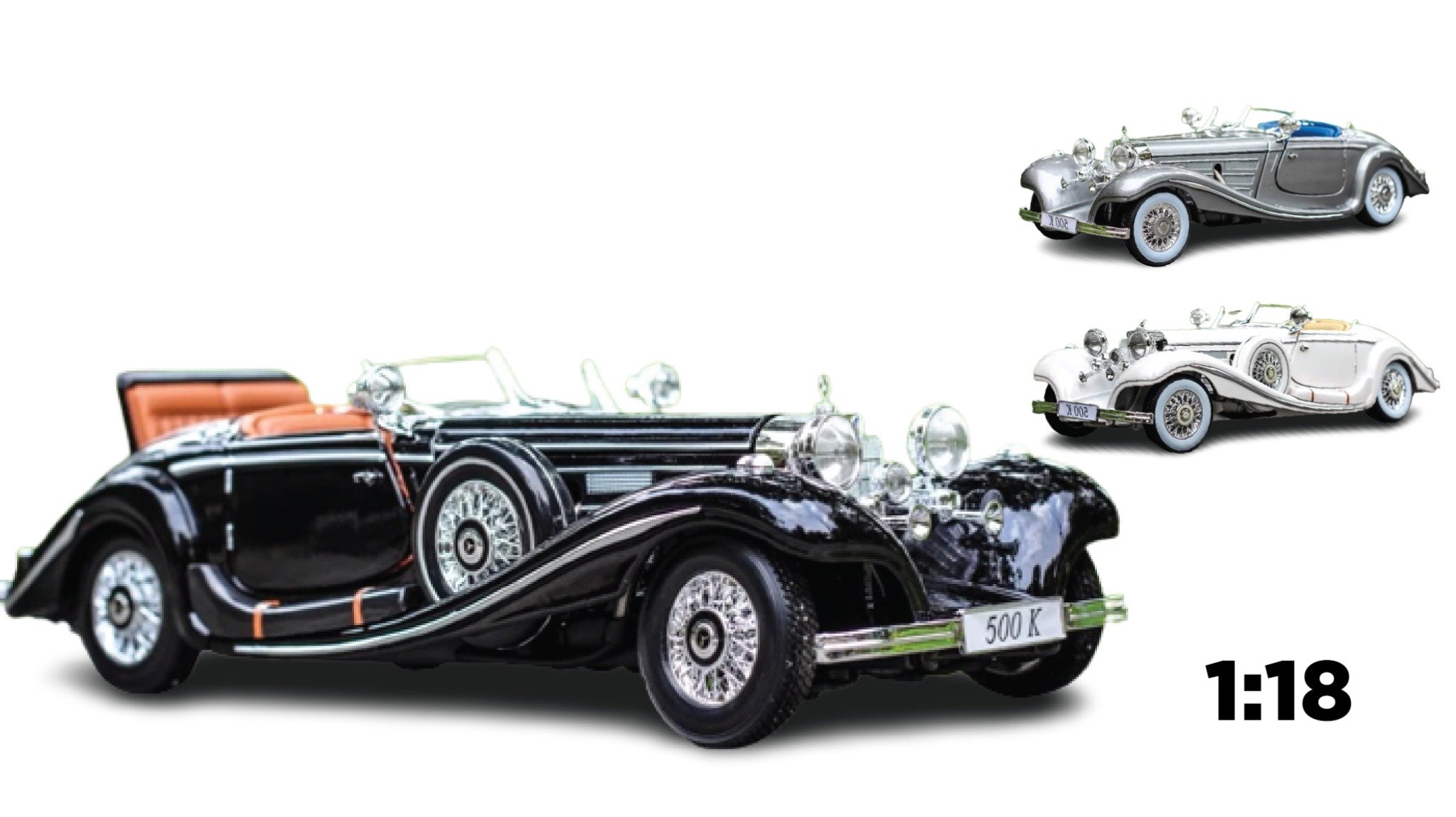  Mô hình xe Mercedes Benz 500k Typ Special Roadster 1936 tỉ lệ 1:18 Maisto 36862 OT18015 