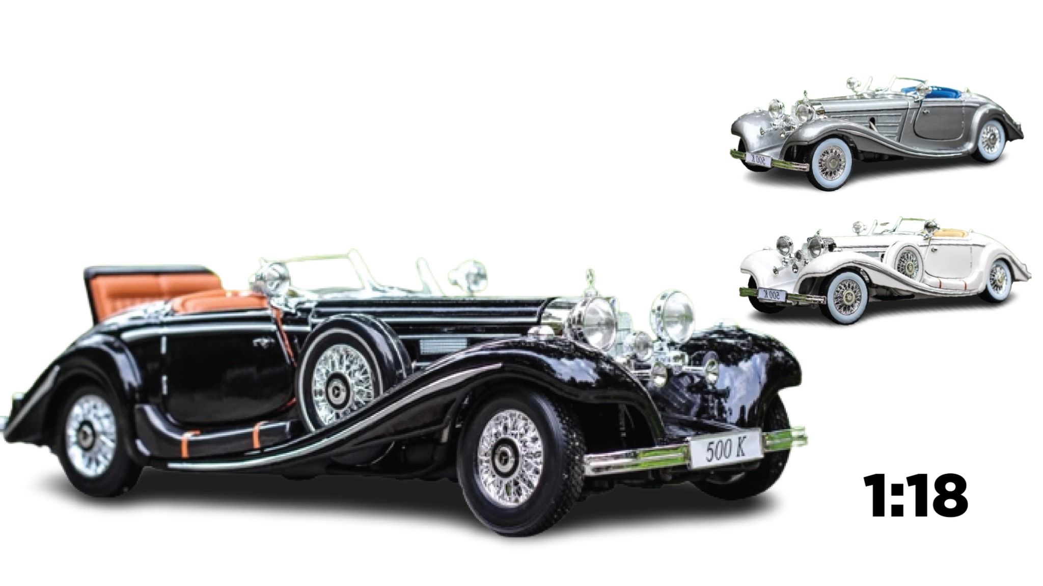  Mô hình xe Mercedes Benz 500k Typ Special Roadster 1936 tỉ lệ 1:18 Maisto 36862 OT18015 