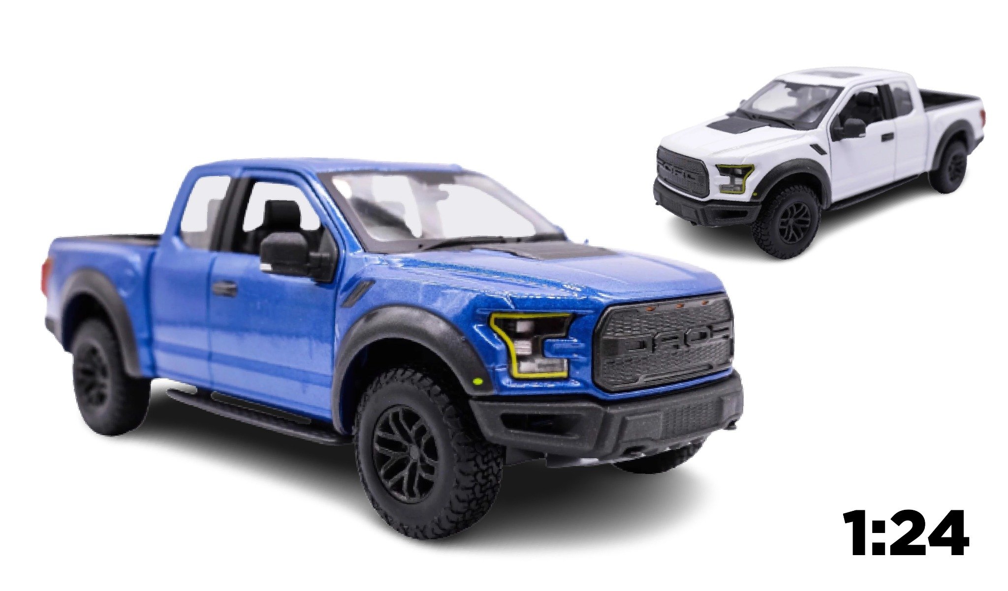  Mô hình xe Ford Raptor F150 2017 mở được 2 cửa có bản quyền chính hãng 1:24 Maisto 3296 