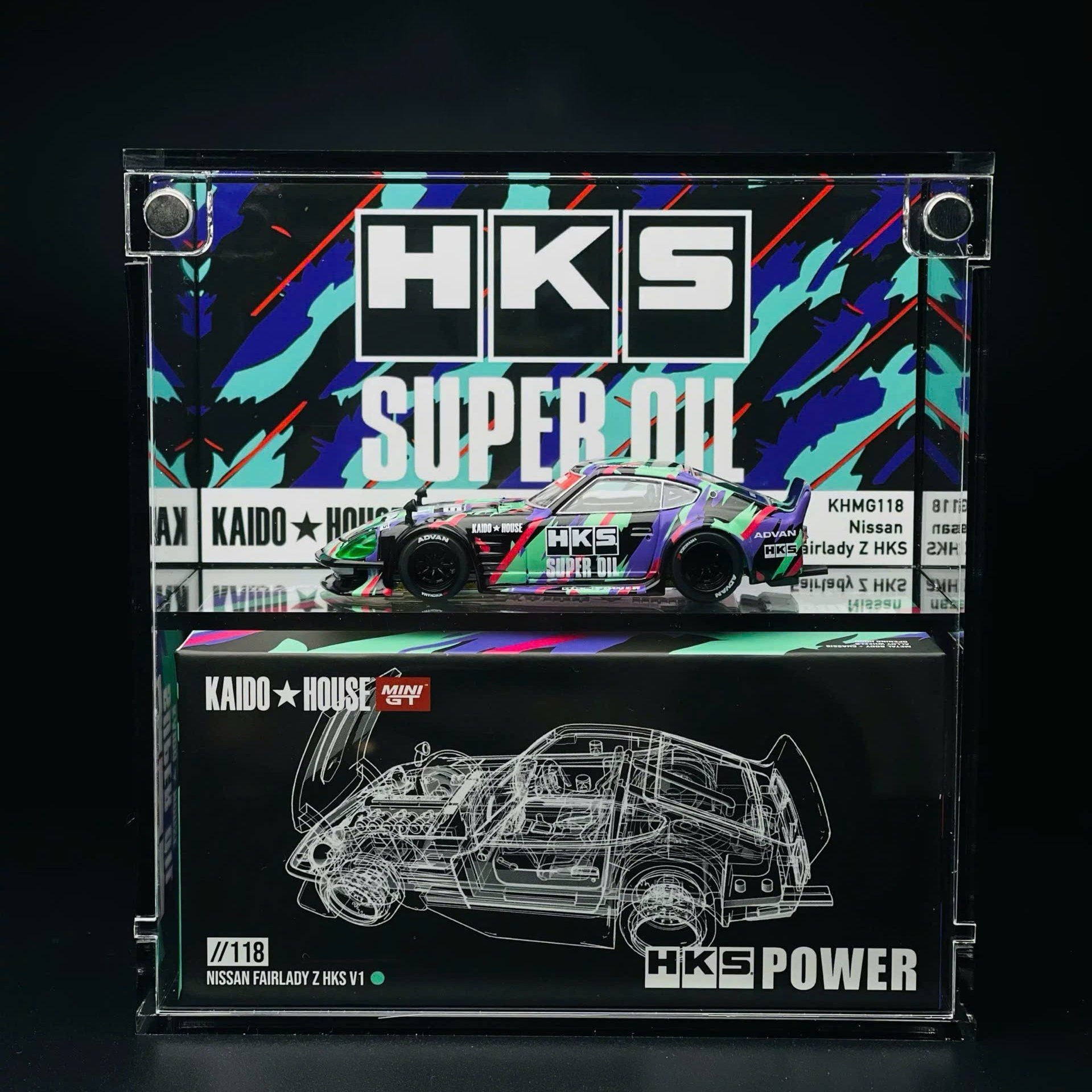  Hộp trưng bày mica các dòng xe MiniGT có khung ảnh tỉ lệ 1:64 Colabox PKC 