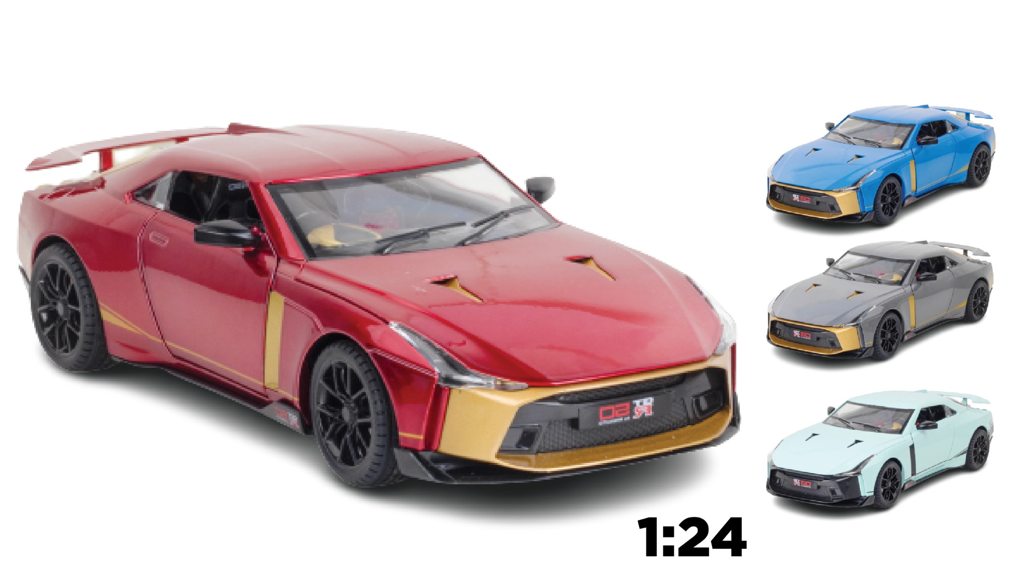  Mô hình xe Nissan GTR R50 Anniversary 50th 2021 tỉ lệ 1:24 Miniauto OT474 