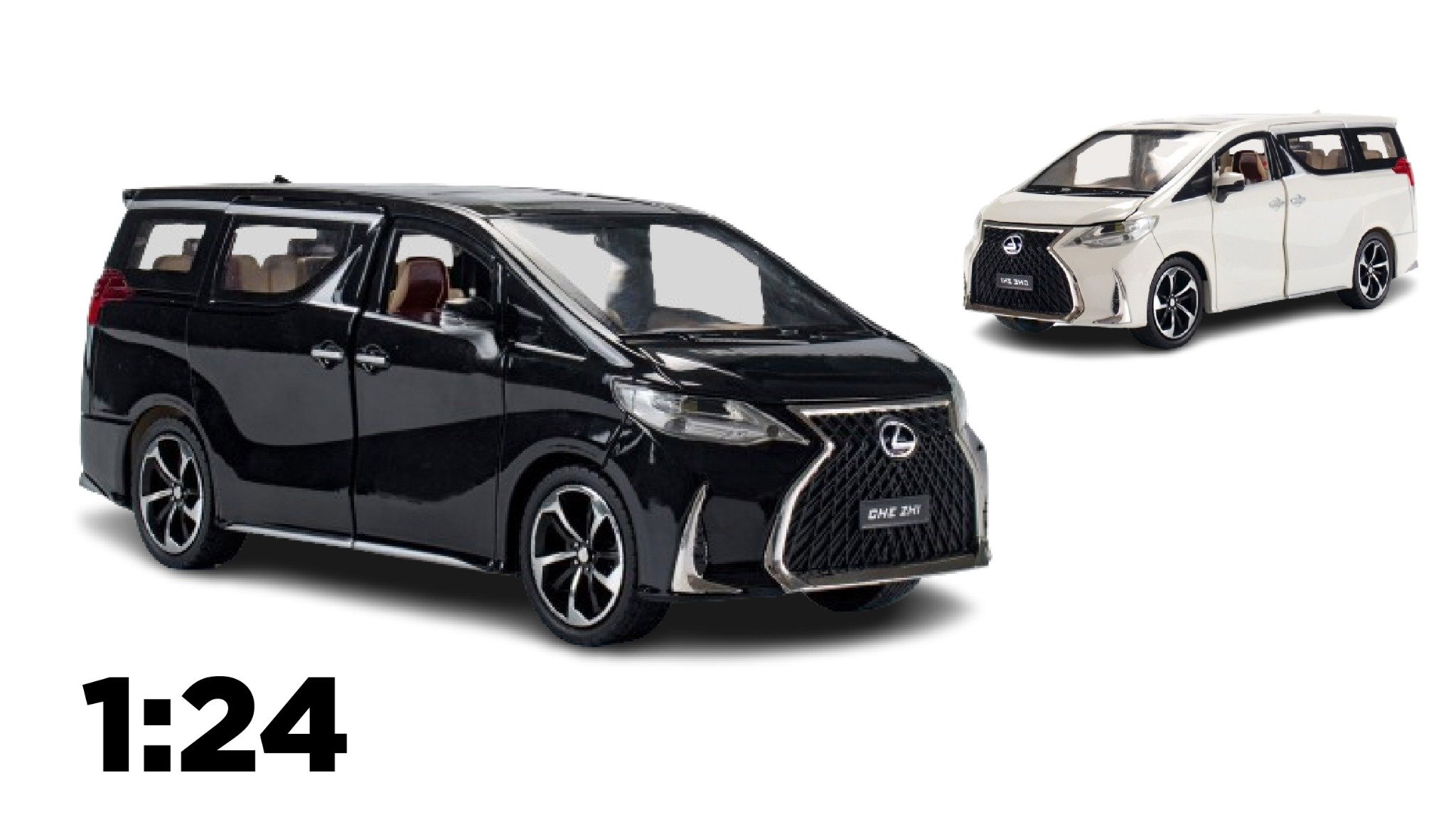  Mô hình xe Lexus LM300H full open-có đèn-có âm thanh tỉ lệ 1:24 Chezhi OT445 