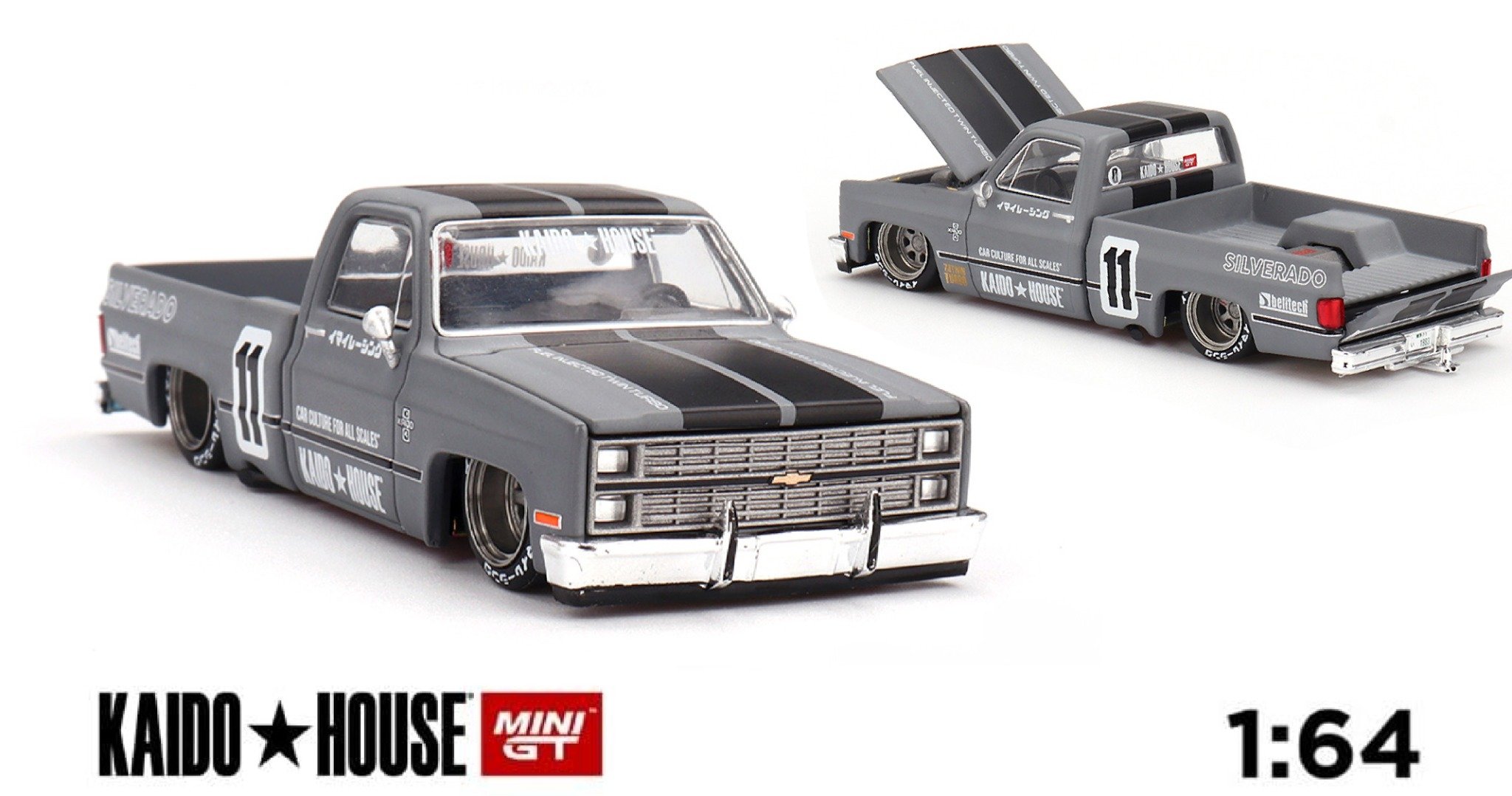  Mô hình xe Chevrolet Silverado KAIDO V2 tỉ lệ 1:64 KHMG160 