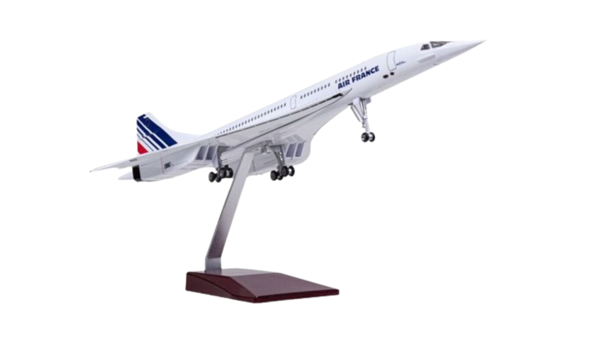  Mô hình máy bay phản lực siêu thanh Concorde Air France 47cm có đèn led tự động theo tiếng vỗ tay hoặc chạm MB47072 