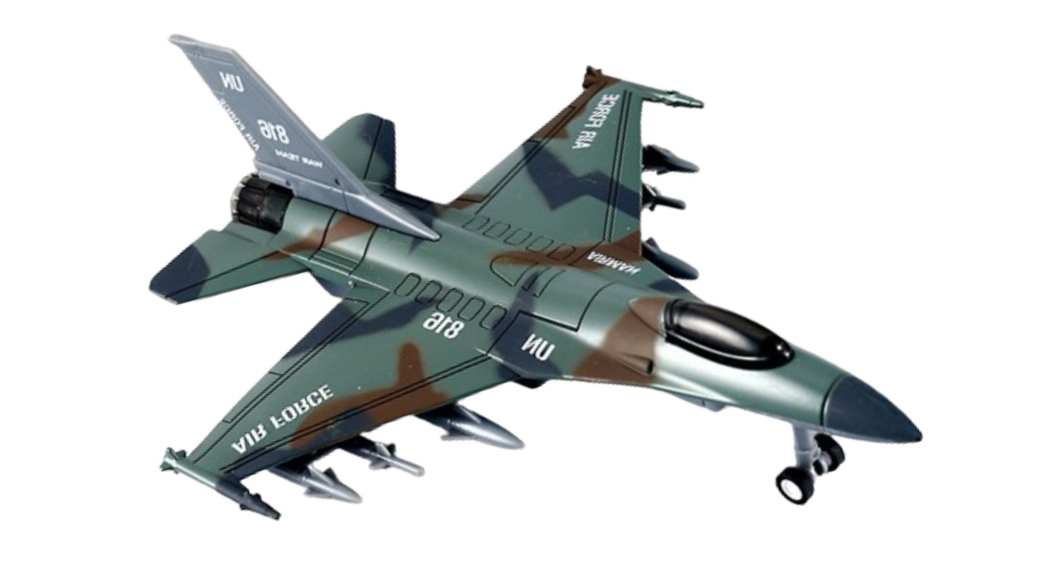  Mô hình máy bay chiến đáu F16 Camo green có đèn có âm thanh MB22023 