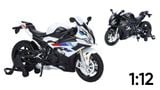  Mô hình xe BMW S1000RR 2024 có cánh gió tỉ lệ 1:12 Huayi Alloy MT070 