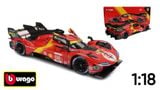  Mô hình xe Ferrari 499P 3.0L turbo V6 team Ferrari Corse #50 - #51 24h Le Mans 2023 18-16301 (#50) tỉ lệ 1:18 Bburago OT374 