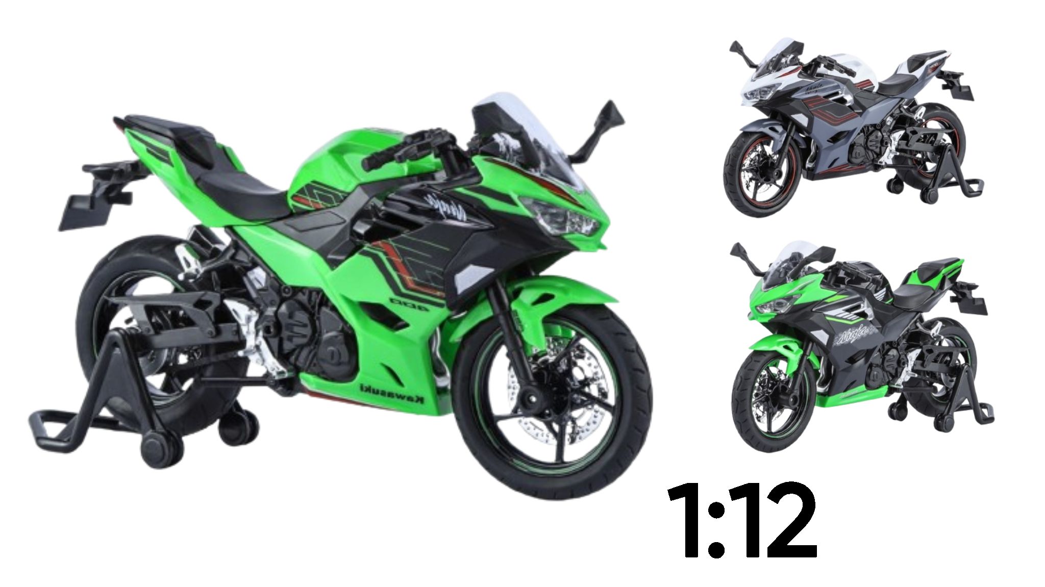  Mô hình xe Kawasaki Ninja 400 tỉ lệ 1:12 Huayi Alloy MT059 