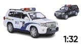  Mô hình xe Toyota Land Cruiser police tỉ lệ 1:32 có đèn có âm thanh OT359 