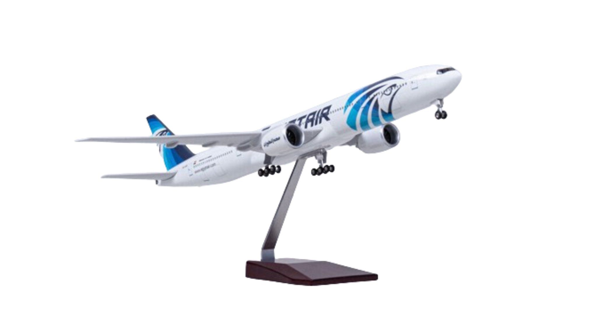  Mô hình máy bay Egypt Air Boeing B777 47cm có đèn led tự động theo tiếng vỗ tay hoặc chạm MB47066 