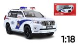  Mô hình xe Toyota Prado police có đèn có âm thanh tỉ lệ 1:18 Chezhi OT361 