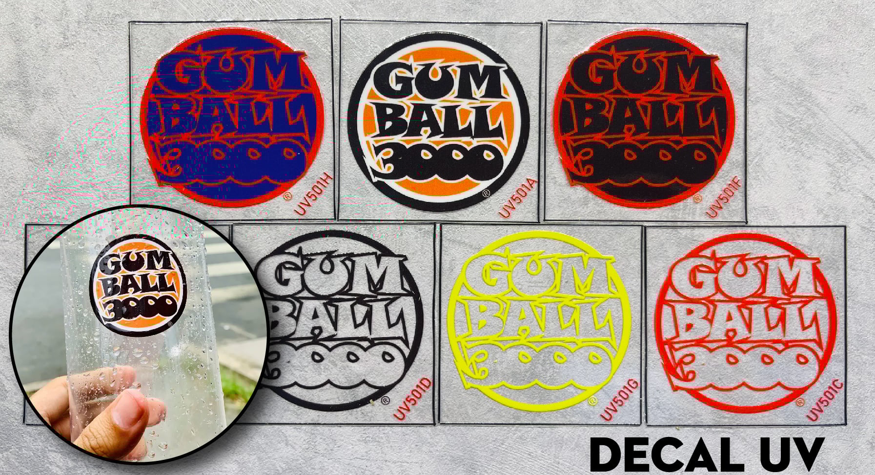  Decal uv trang trí xe - điện thoại - laptop - máy tính - nón - ly - mica chống nước - chống trầy - chống uv Autono1 UV501 