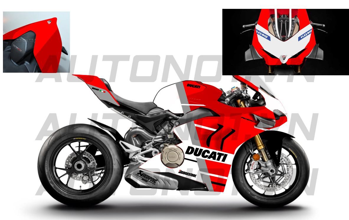  Decal nước độ Ducati V4S Corse tỉ lệ 1:12 DC600A 