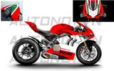  Decal nước độ Ducati V4 Tricolor dán cho mọi nền màu tỉ lệ 1:12 Autono1 DC600B 