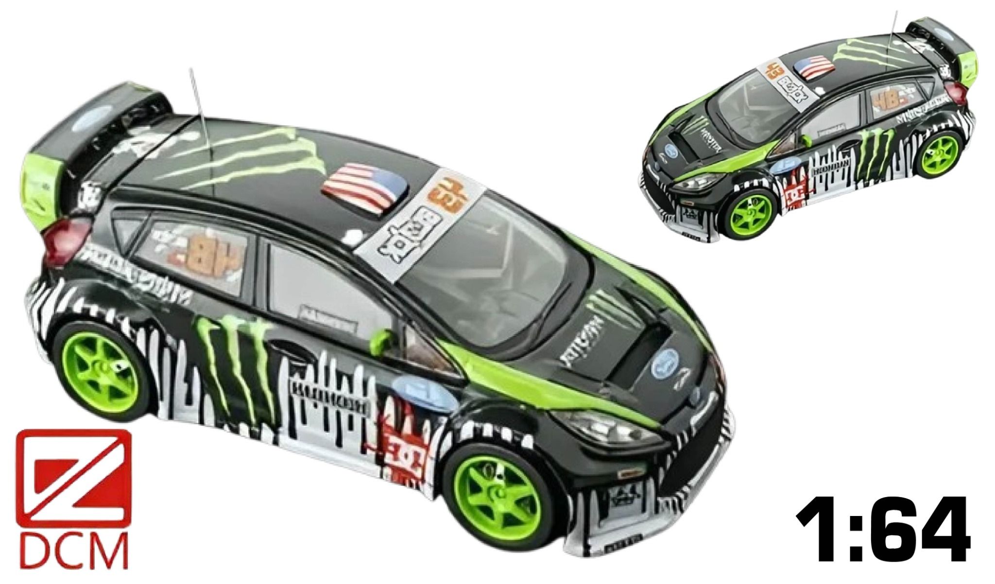  Mô hình xe Ford American Ken Block drift version tỉ lệ 1:64 Mini Station x DCM OT64406 