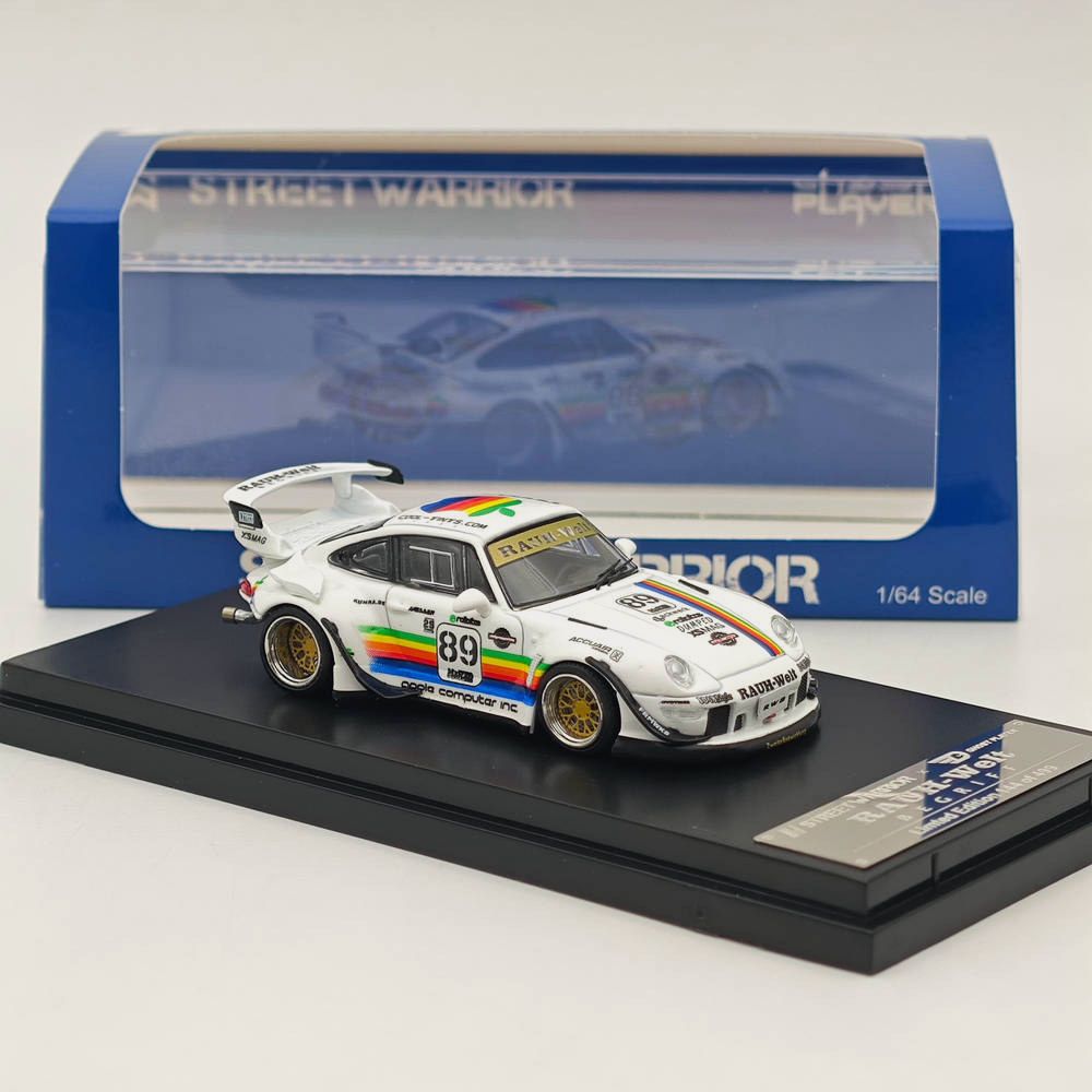  Mô hình xe Porsche 993 RWB White Apple Livery wipe body tỉ lệ 1:64 Street Weapon OT64049 