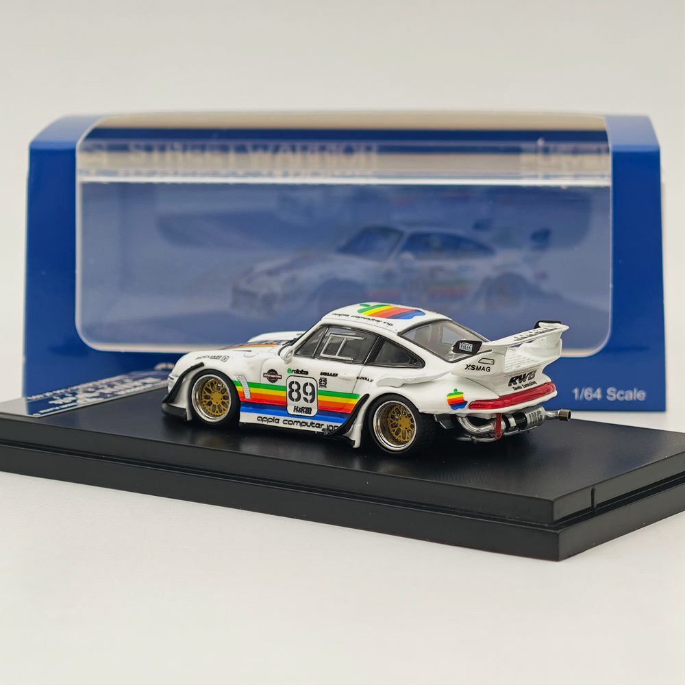  Mô hình xe Porsche 993 RWB White Apple Livery wipe body tỉ lệ 1:64 Street Weapon OT64049 