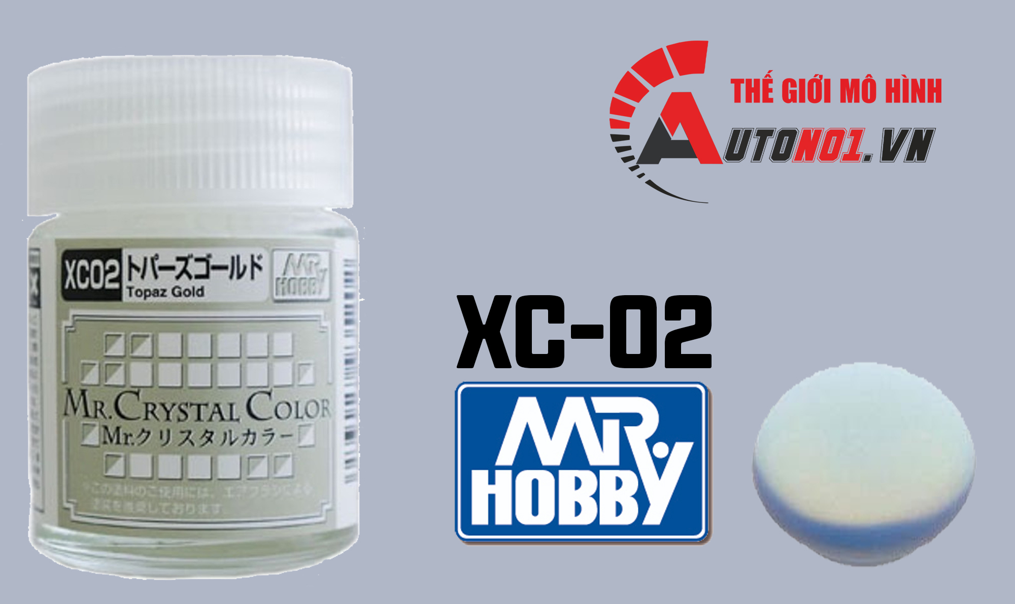  Lacquer xc02 effect topaz gold sơn mô hình màu crystal vàng topaz 18ml Mr.Hobby XC02 