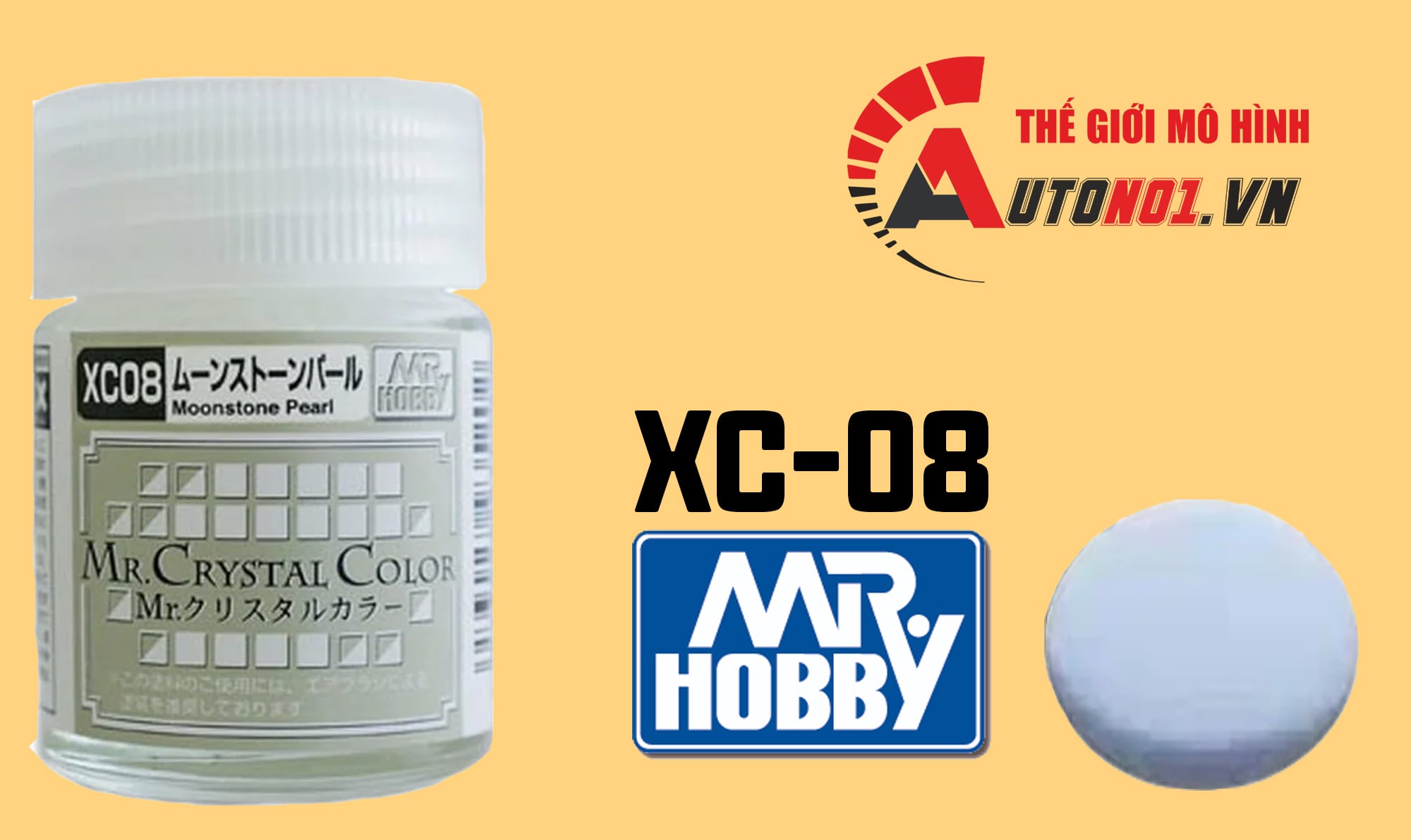  Lacquer xc08 effect moonstone pearlsơn mô hình màu crystal ngọc trai mặt trăng 18ml Mr.Hobby XC08 