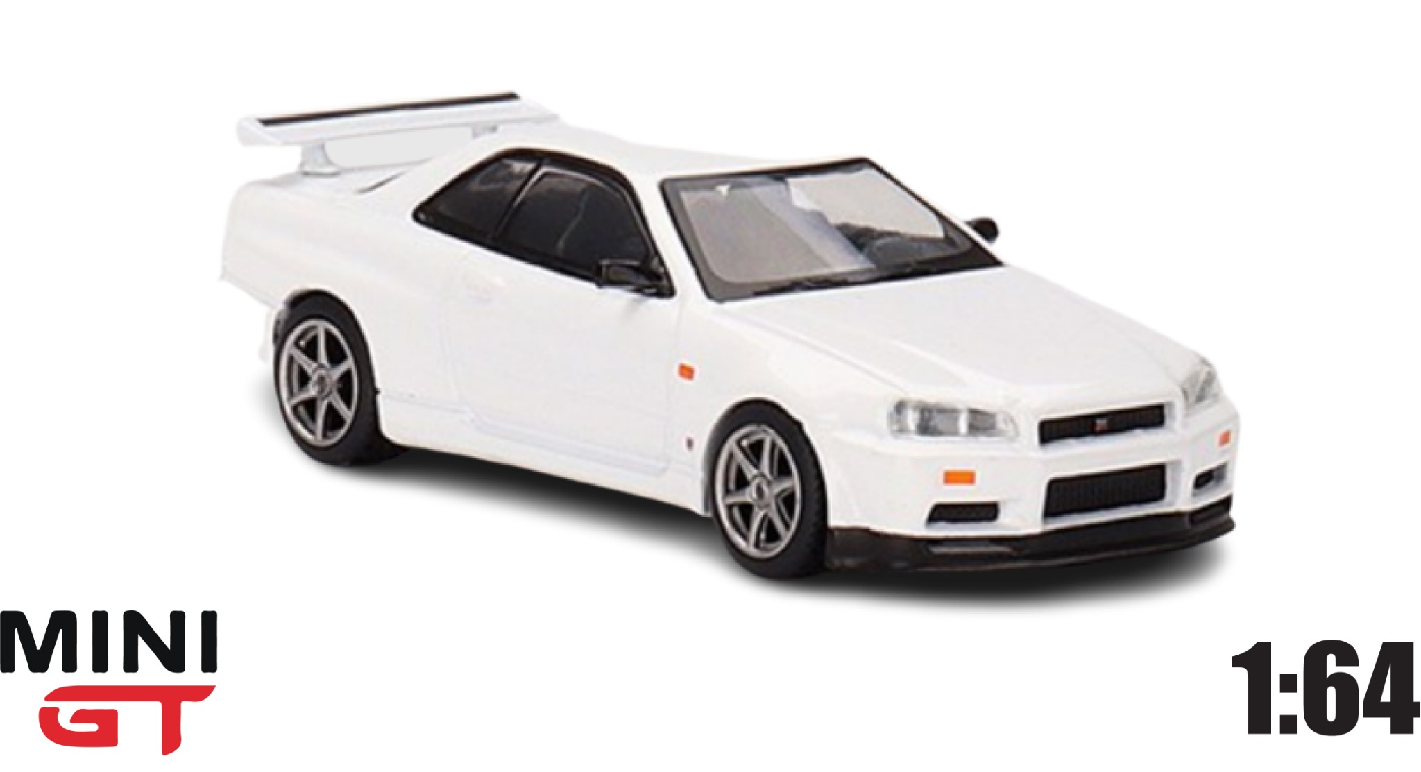 Nissan Skyline GT-R (R34) V-Spec N1 White 1:64 MiniGT 