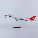  Mô hình máy bay Thụy sĩ Swiss Air Boeing B747 47cm có đèn led tự động theo tiếng vỗ tay hoặc chạm MB47053 