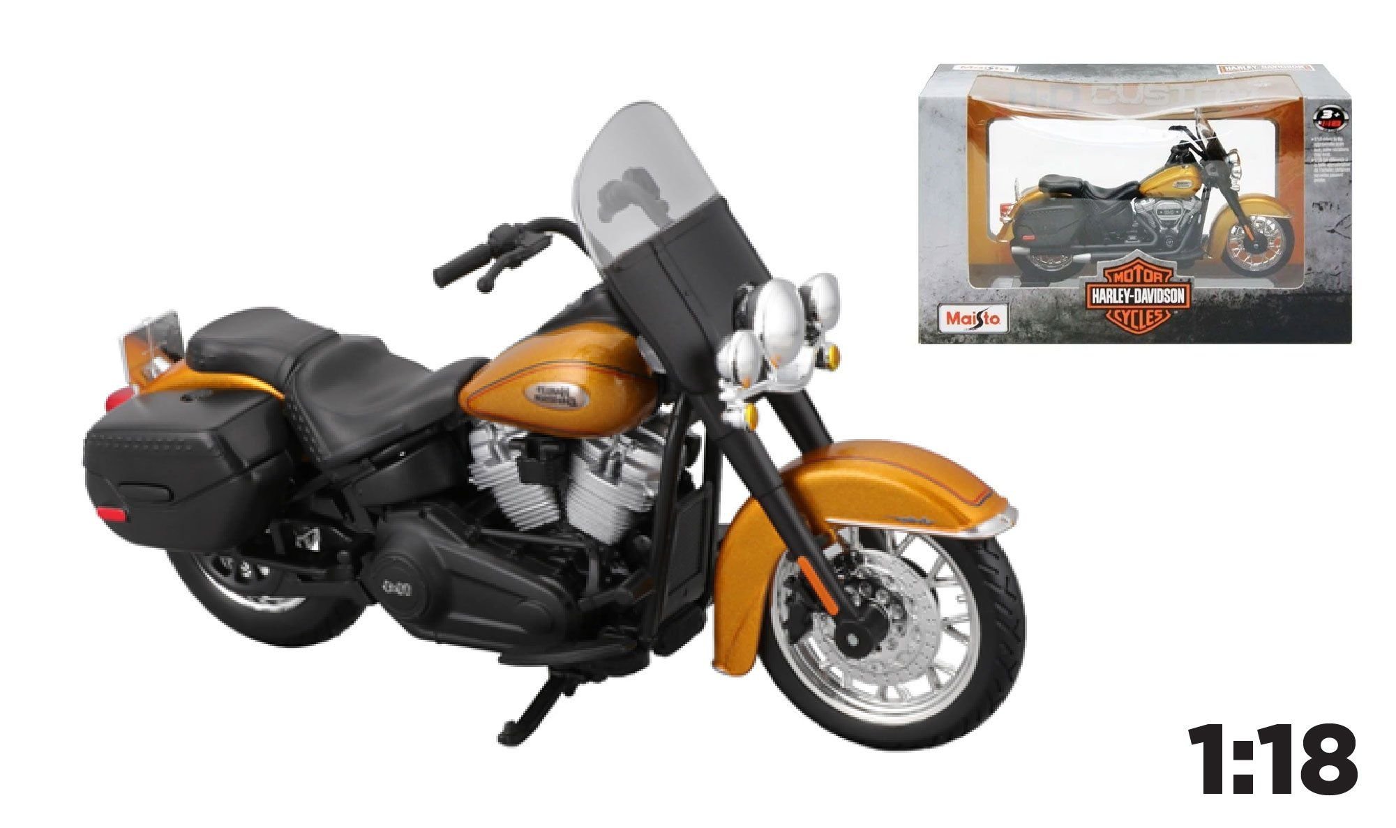  Mô hình xe mô tô Harley Davidson Heritage Classic 2023 1:18 Maisto 39360 MT18004 