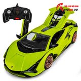  MÔ HÌNH XE ĐIỀU KHIỂN LẮP GHÉP LAMBORGHINI SIAN LIGHTNING GREEN RASTAR 7409 