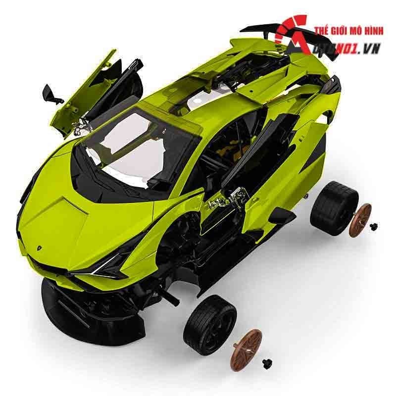 MÔ HÌNH XE ĐIỀU KHIỂN LẮP GHÉP LAMBORGHINI SIAN LIGHTNING GREEN RASTAR 7409