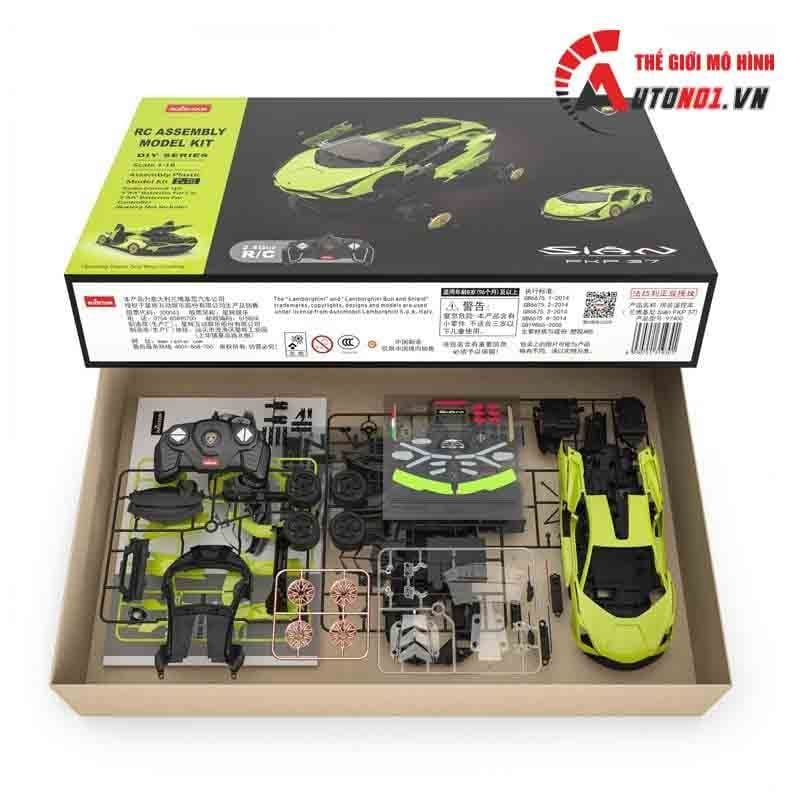 MÔ HÌNH XE ĐIỀU KHIỂN LẮP GHÉP LAMBORGHINI SIAN LIGHTNING GREEN RASTAR 7409