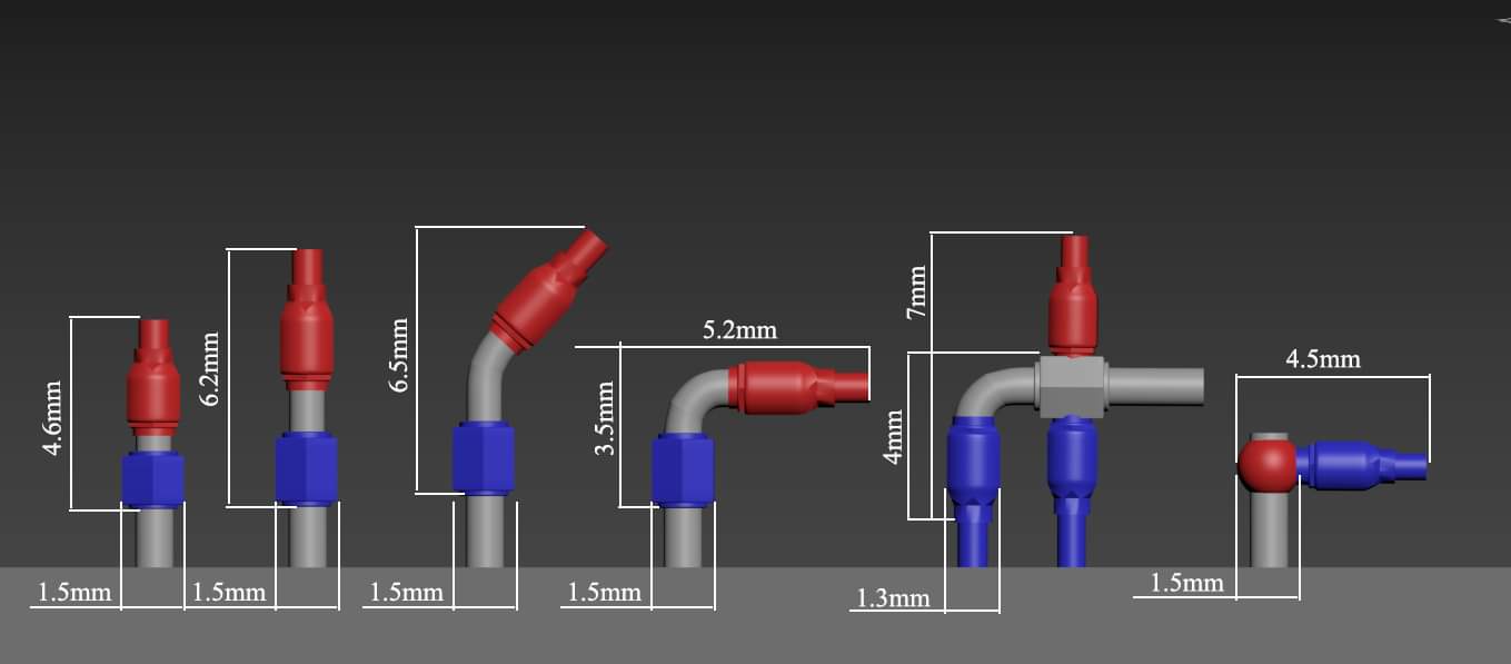 PHỤ KIỆN ĐẦU BẤM NGẮT DÂY DẦU TITAN ĐỘ CHO MÔ TÔ TỈ LỆ 1:12 AUTONO1 PK240