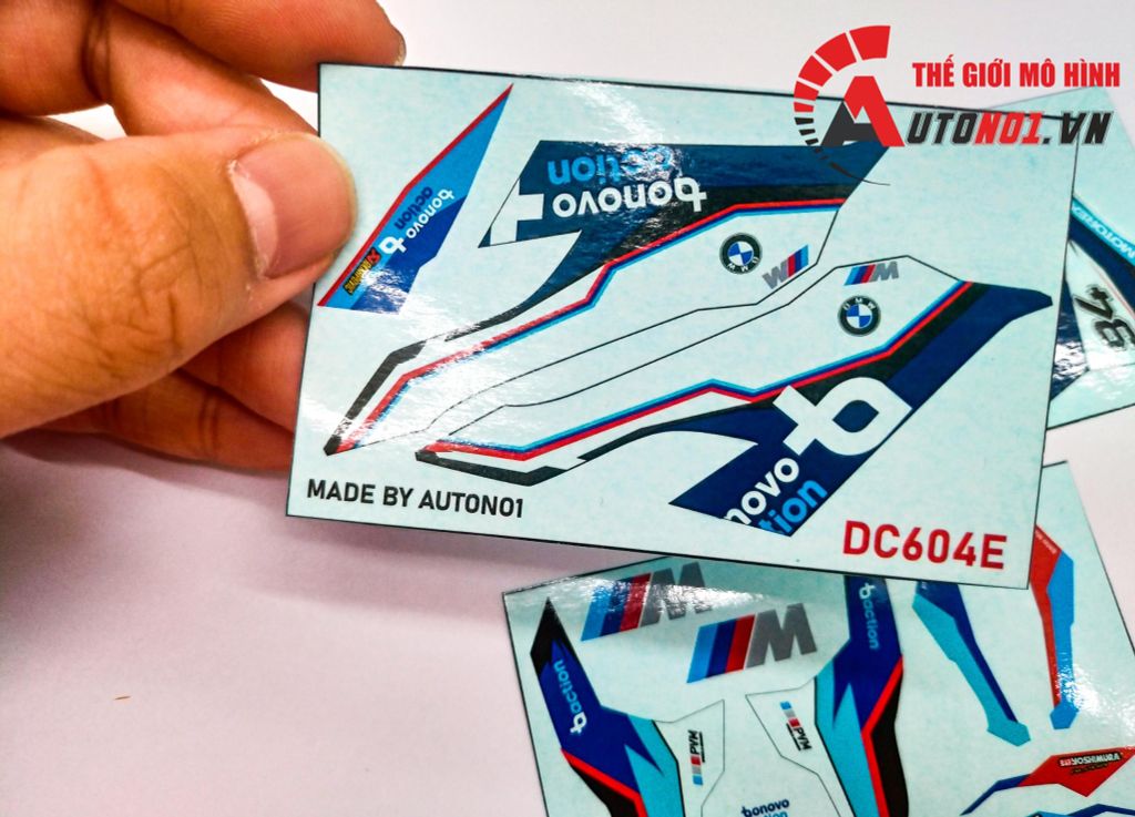 DECAL NƯỚC TEM TRÙM ĐỘ BMW S1000RR BONOVO ACTION 1:12 AUTONO1 DC604E