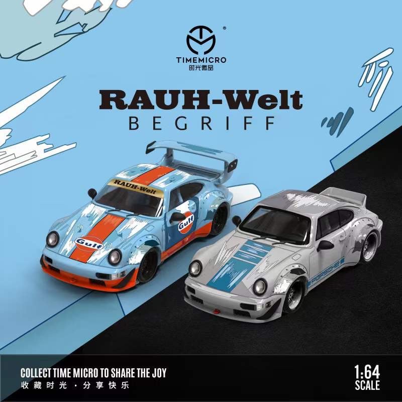  Mô hình xe Porsche 964 Rauh Welt RWB tỉ lệ 1:64 Time micro 