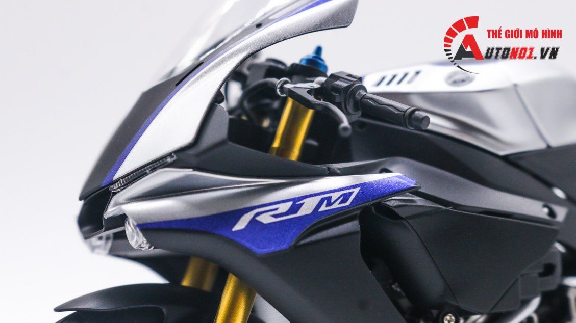  Mô hình xe Yamaha YZF R1M đen xanh nhám 1:12 Tamiya D054 