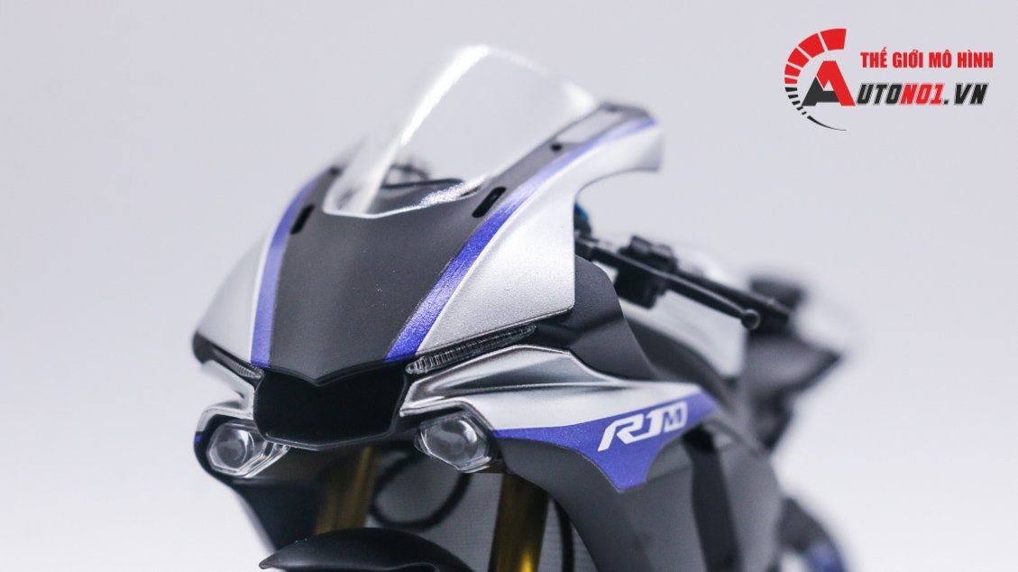  Mô hình xe Yamaha YZF R1M đen xanh nhám 1:12 Tamiya D054 