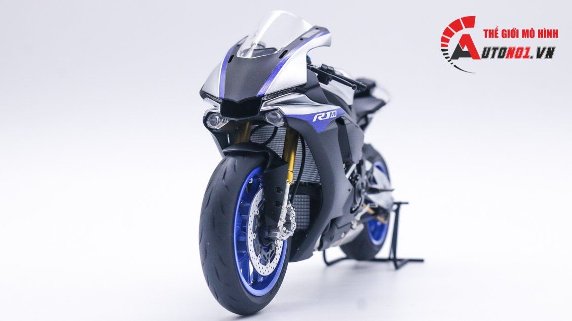  Mô hình xe Yamaha YZF R1M đen xanh nhám 1:12 Tamiya D054 