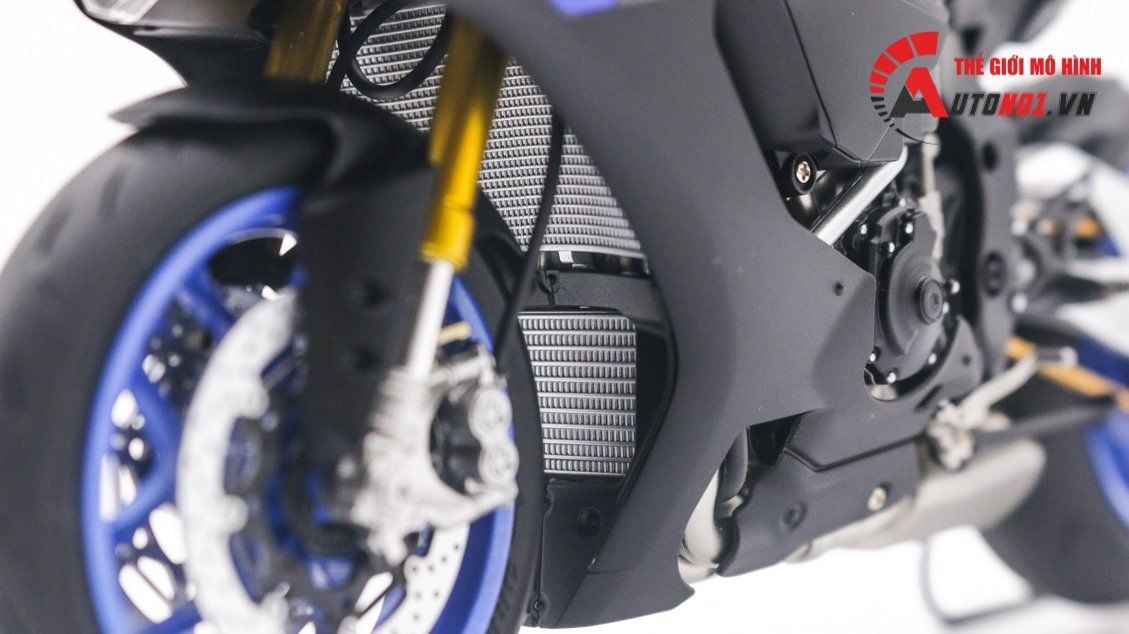  Mô hình xe Yamaha YZF R1M đen xanh nhám 1:12 Tamiya D054 