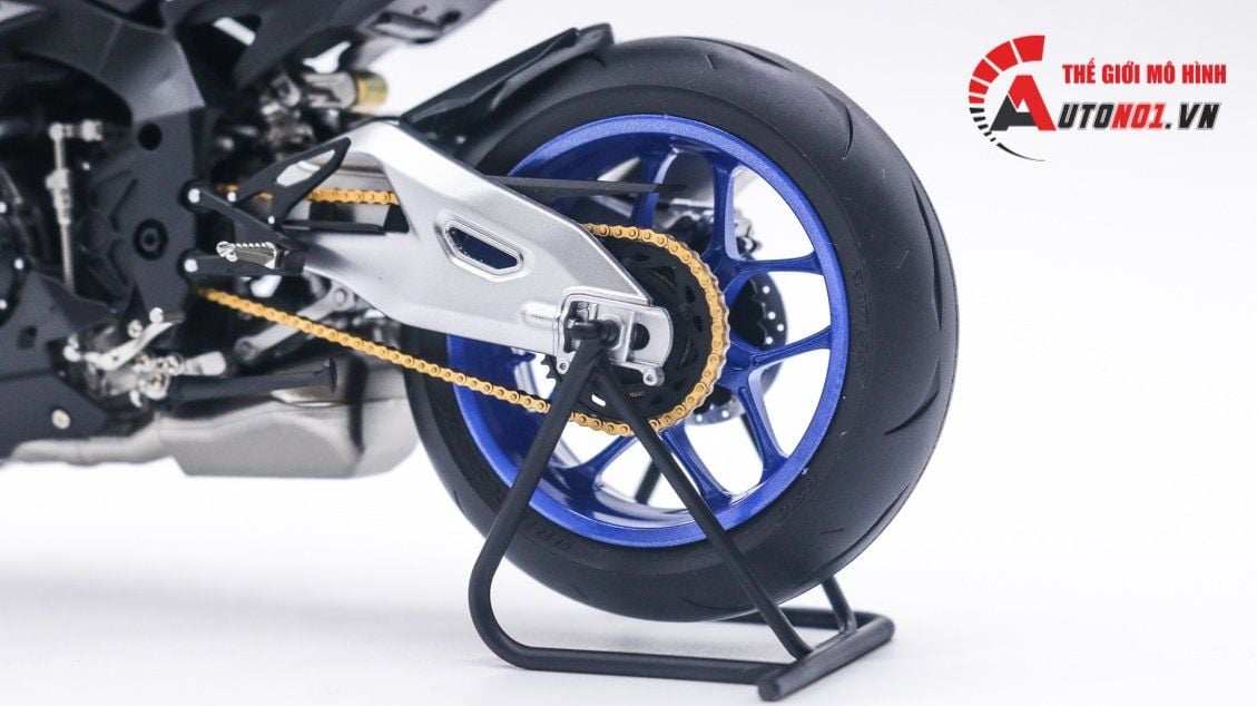  Mô hình xe Yamaha YZF R1M đen xanh nhám 1:12 Tamiya D054 