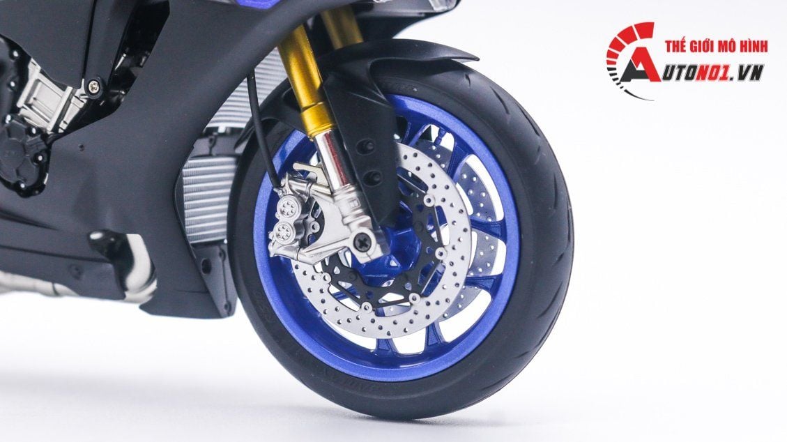  Mô hình xe Yamaha YZF R1M đen xanh nhám 1:12 Tamiya D054 