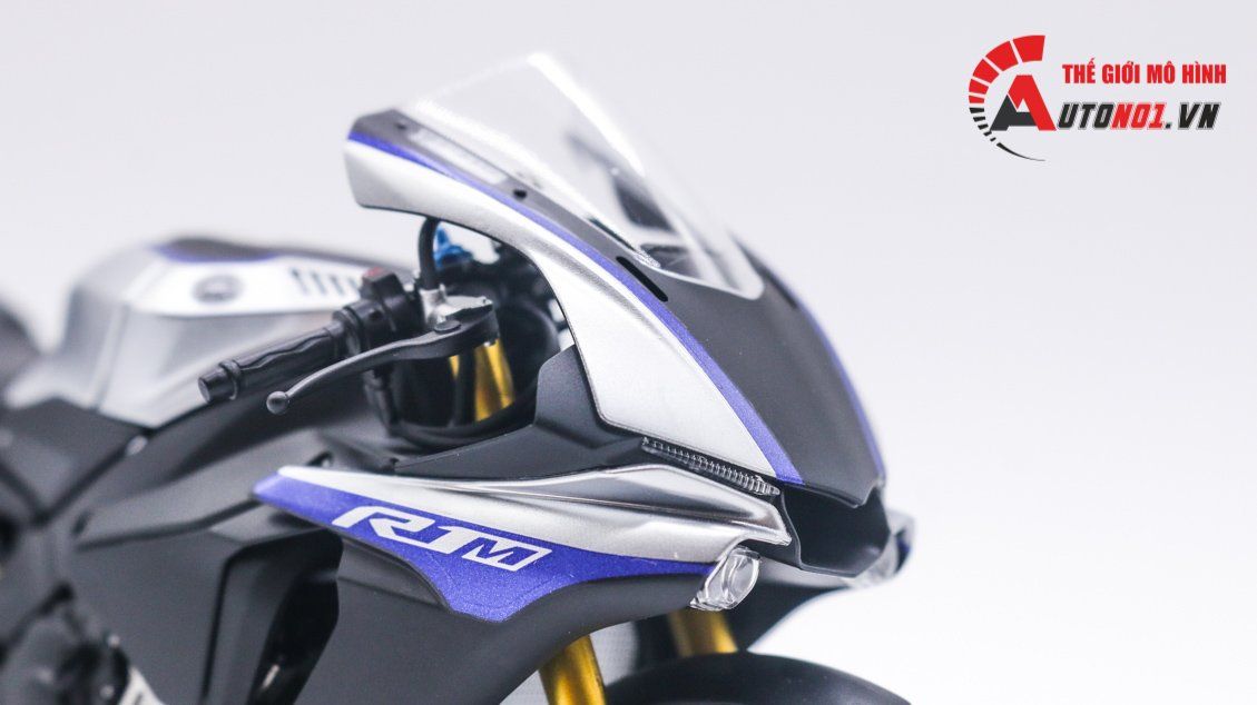  Mô hình xe Yamaha YZF R1M đen xanh nhám 1:12 Tamiya D054 