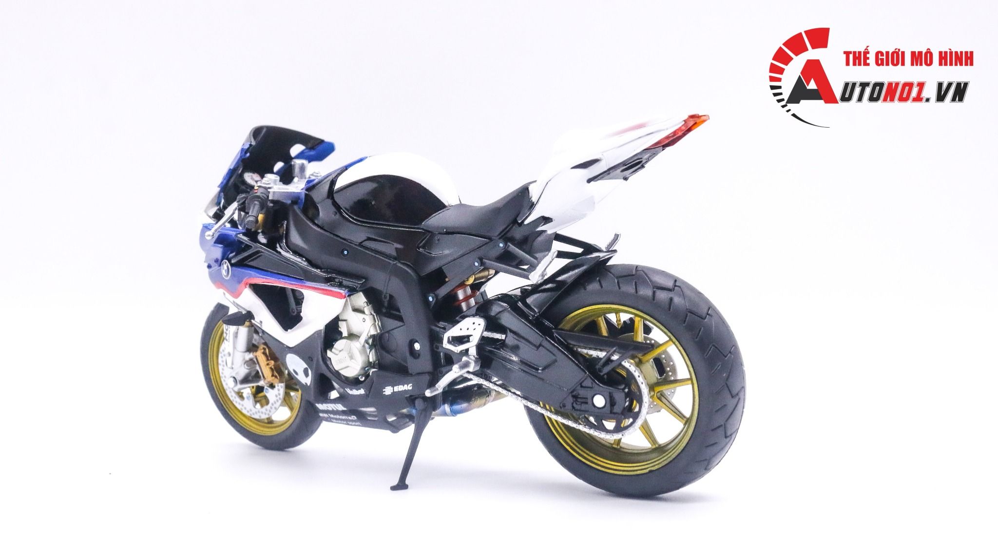  Mô hình xe độ BMW S1000RR HP4 Performance độ pô 1:12 Autono1 Joycity D022E 