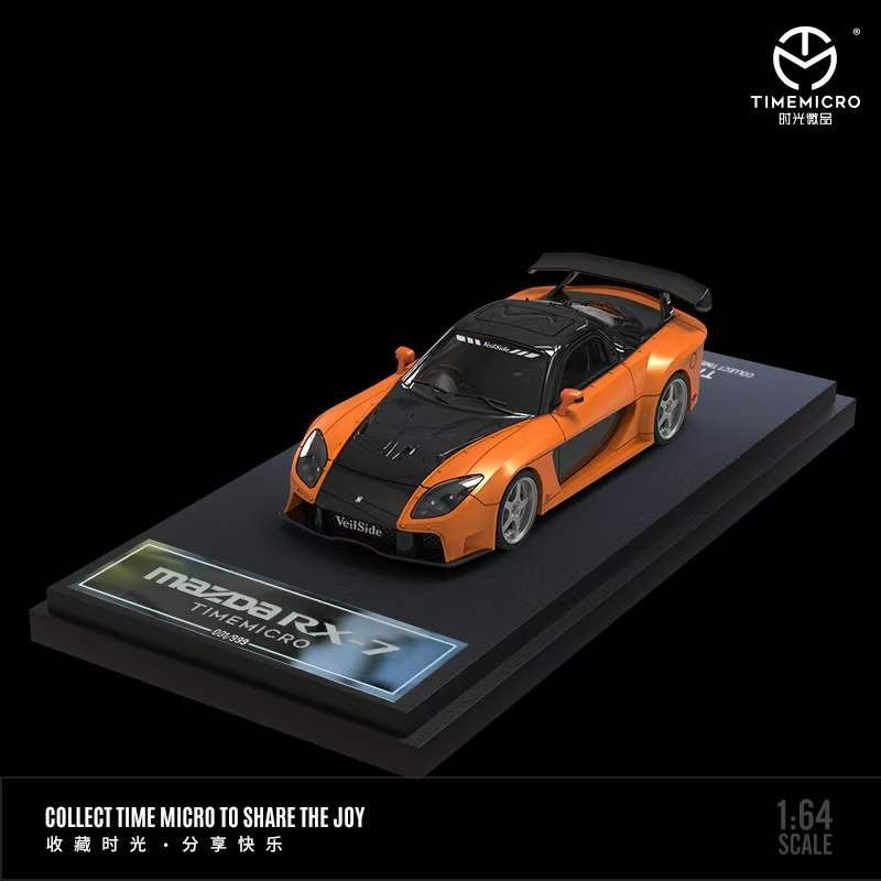  Mô hình xe Mazda RX-7 Veilside Han Lue limited 999pcs 1:64 Time micro 