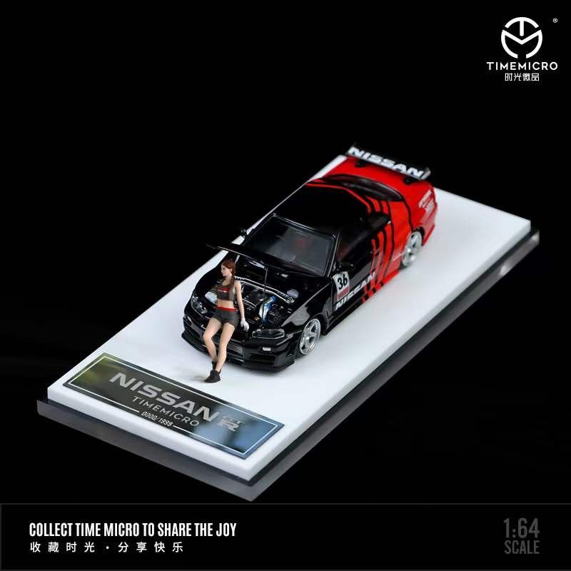  Mô hình xe ô tô Nissan GTR 34 Adavan 36 red racing tỉ lệ 1:64 Time micro TM643417 