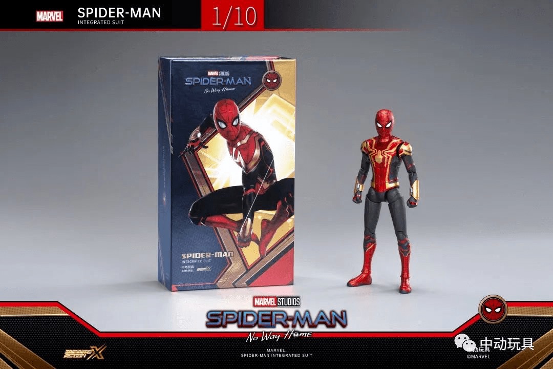  Mô hình nhân vật Marvel người nhện Spider man Integreated Suit SHF No way home tỉ lệ 1:10 18CM ZD Toys FG269 