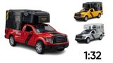  Mô hình xe ô tô bán tải Ford pick up trailer có thùng - nhà di động full open tỉ lệ 1:32 Alloy model OT318 