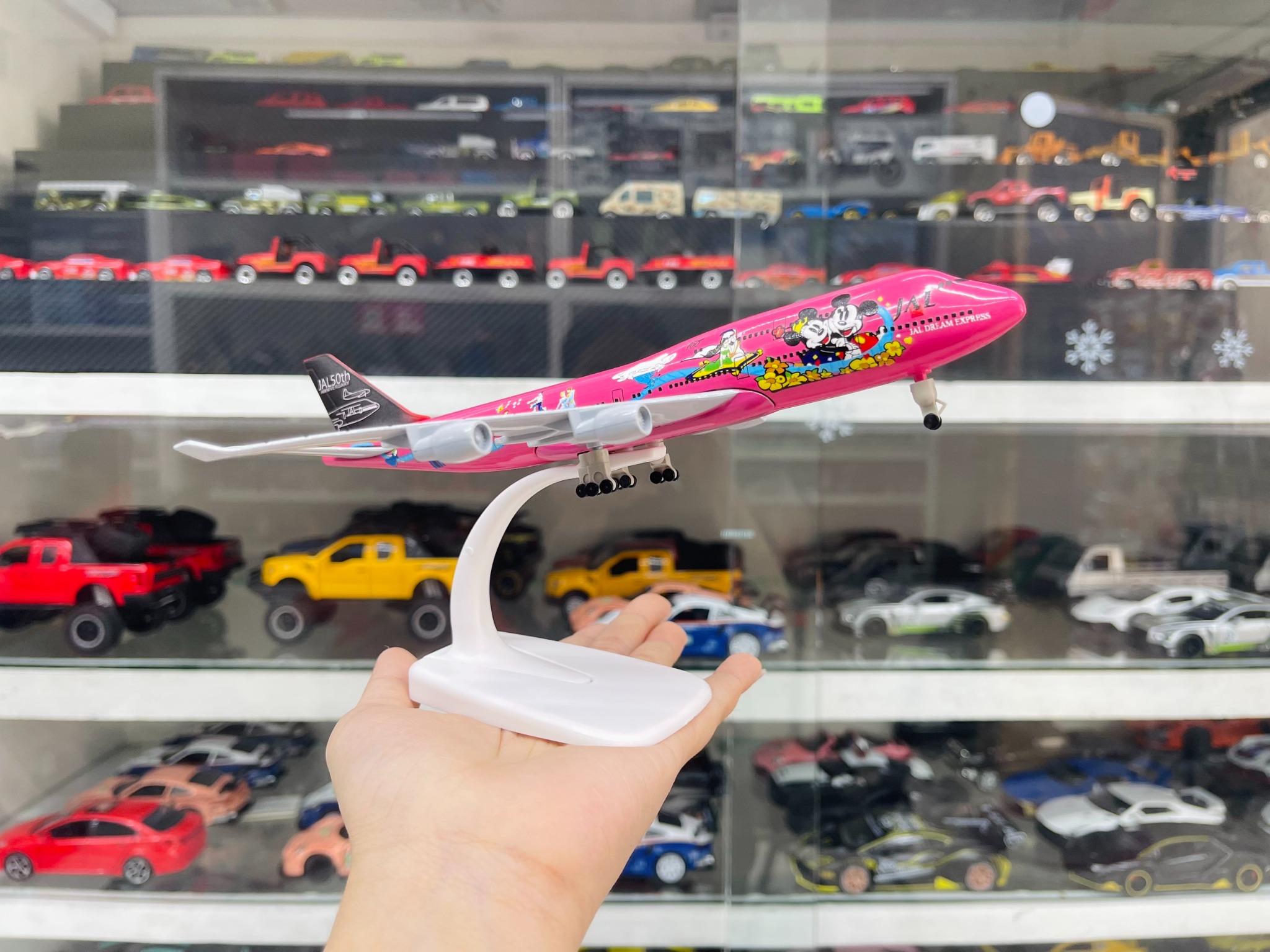  Mô hình máy bay JAL Japan's Mickey Boeing B747 kích thước 20cm MB20105 