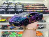  Mô hình xe Lamborghini Revuelto chrome color đánh lái được - full open - có đèn - âm thanh tỉ lệ 1:24 Alloy model OT24063 