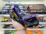  Mô hình xe Lamborghini Revuelto chrome color đánh lái được - full open - có đèn - âm thanh tỉ lệ 1:24 Alloy model OT24063 