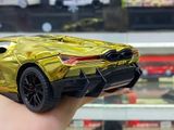  Mô hình xe Lamborghini Revuelto chrome color đánh lái được - full open - có đèn - âm thanh tỉ lệ 1:24 Alloy model OT24063 