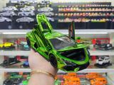  Mô hình xe Lamborghini Revuelto chrome color đánh lái được - full open - có đèn - âm thanh tỉ lệ 1:24 Alloy model OT24063 