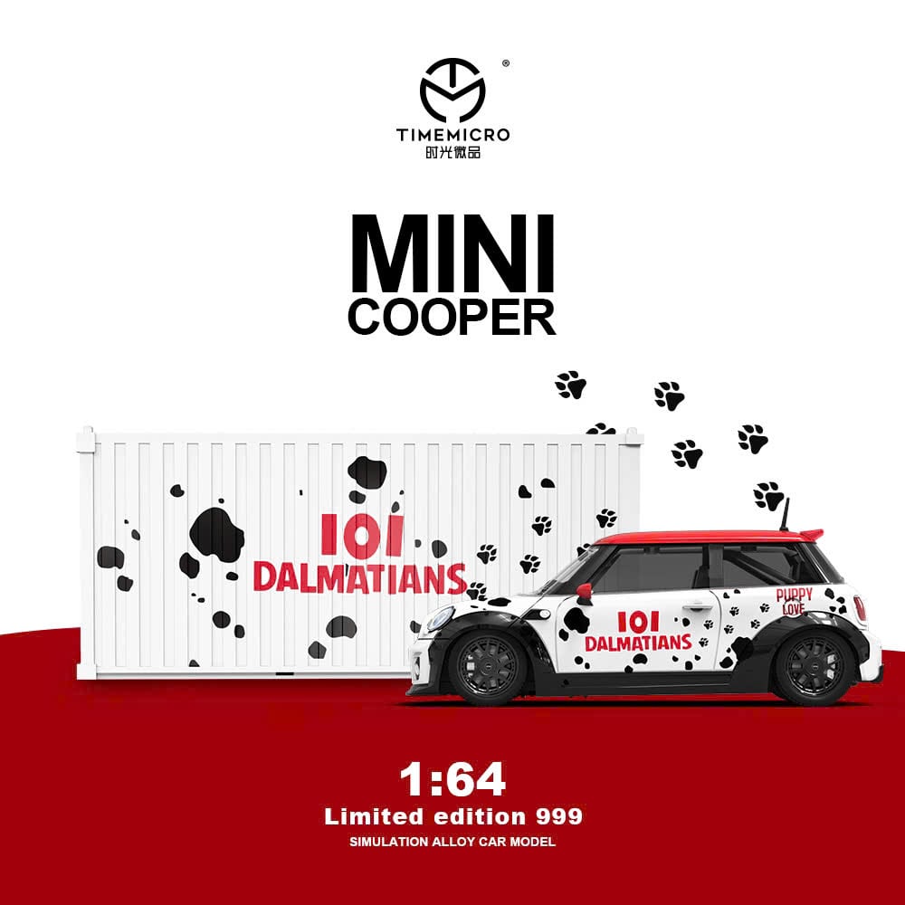 Mô hình xe BMW MINI COOPER spotted dog coating tỉ lệ 1:64 Time micro TM643634 